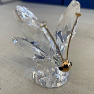 SWAROVSKI BUTTERFLY WITH GOLD MASK RETIRED NO BOX PREOWNED